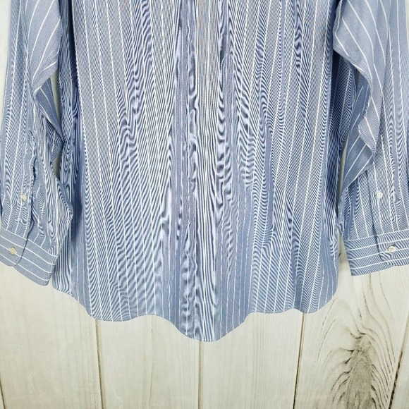 Jos. A. Bank Blue Striped Tailored Fit Shirt - Picture 5 of 7